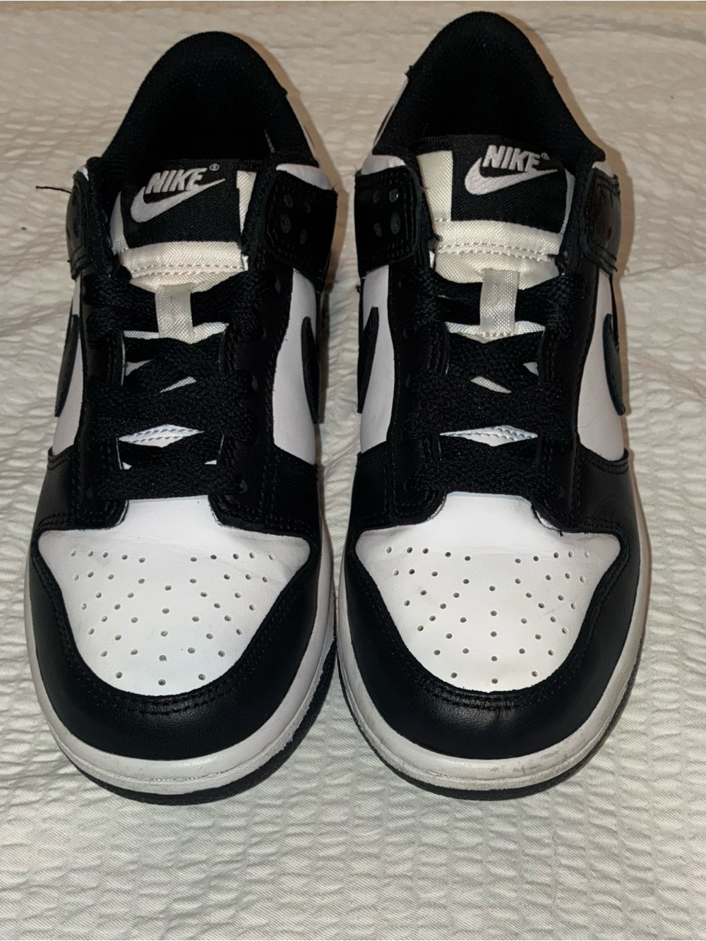 Nike Black and White Dunk Low Shoes